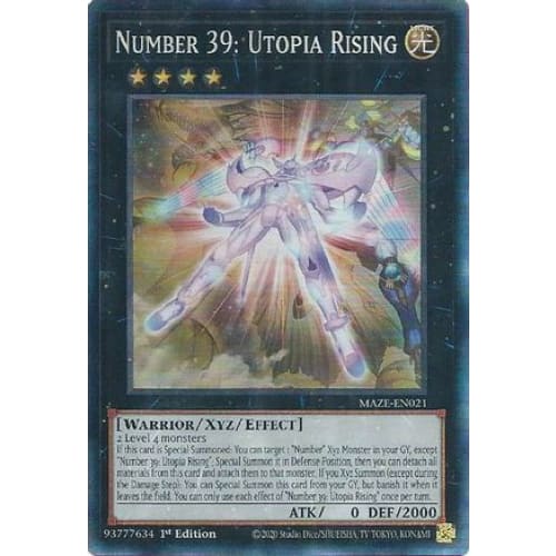 Number 39: Utopia Rising (CR) - MAZE-EN021 Collector’s Rare