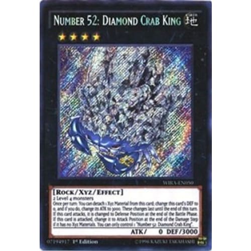 Number 52: Diamond Crab King (WIRA-EN050) Secret Rare 1st