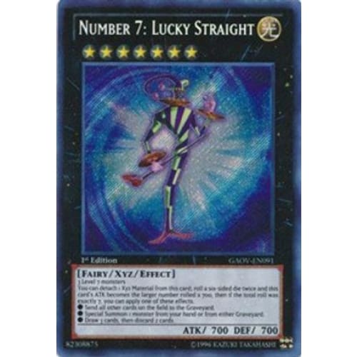 Number 7: Lucky Straight (GAOV-EN091) Secret Rare Unlimited