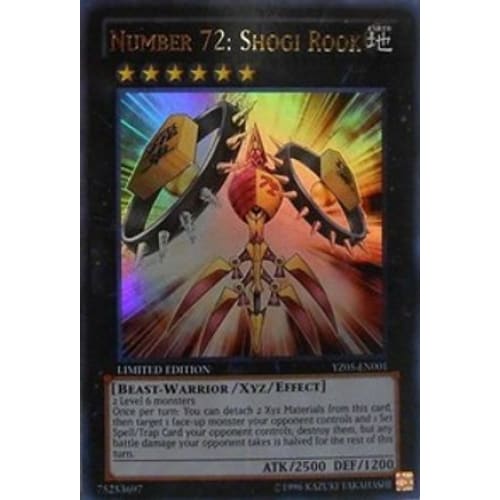 Number 72: Shogi Rook (YZ05-EN001) Ultra Rare Limited
