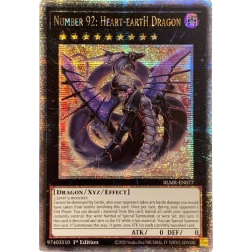 Number 92: Heart-eartH Dragon (Quarter Century Secret Rare)