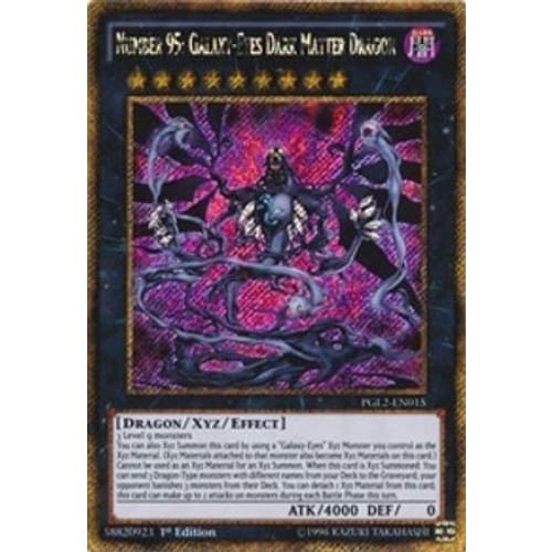 Number 95: Galaxy-Eyes Dark Matter Dragon (PGL2-EN015) Gold