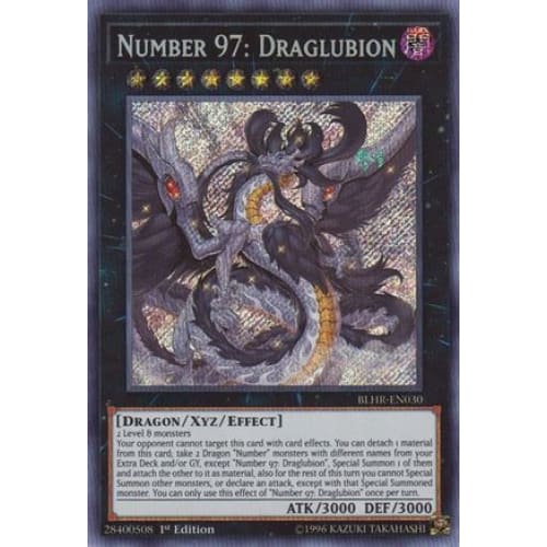Number 97: Draglubion (BLHR-EN030) Secret Rare 1st Edition