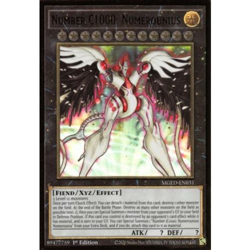 Number C1000: Numerounius (MGED-EN031) Premium Gold Rare