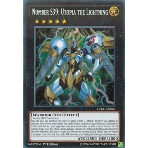 Number S39: Utopia the Lightning (LCKC-EN087) Secret Rare