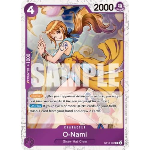 O-Nami (Pirate Foil) ST18-002 C Premium Booster -The Best-