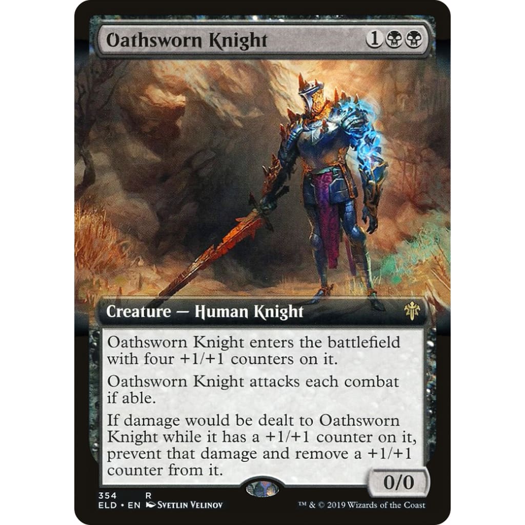 Oathsworn Knight (ELD-354): (Extended Art) - Single