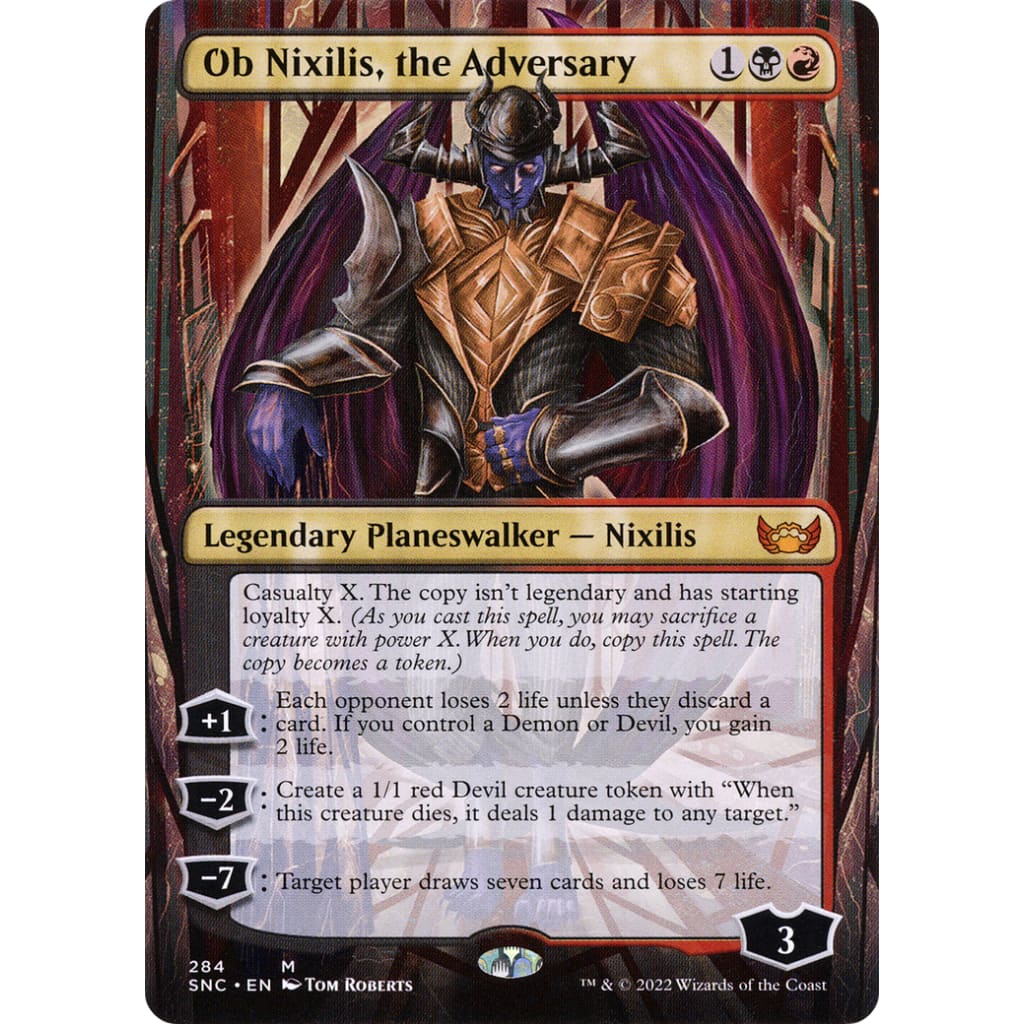 Ob Nixilis the Adversary (SNC-284) (Borderless) Foil
