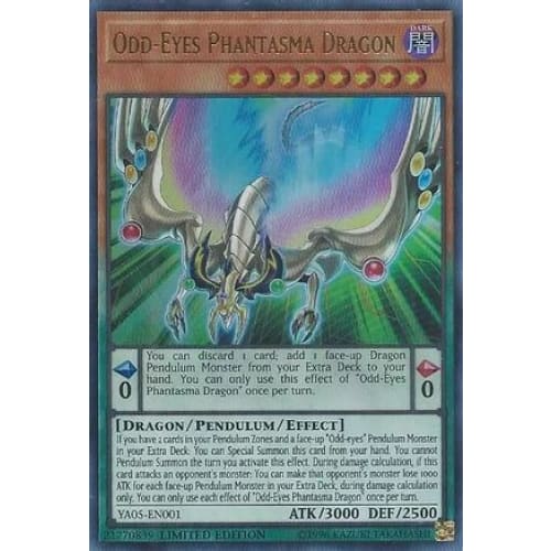 Odd-Eyes Phantasma Dragon (YA05-EN001) Ultra Rare Limited