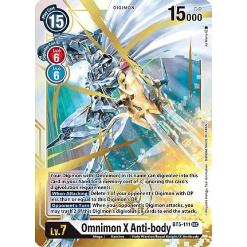 Omnimon X Anti-body (BT5-111 SEC) Secret Rare Foil - Single