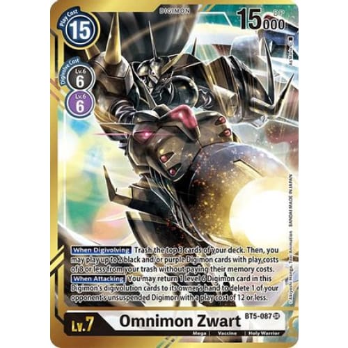 Omnimon Zwart (Alternate Art - As’Maria) (BT5-087 SR) Super