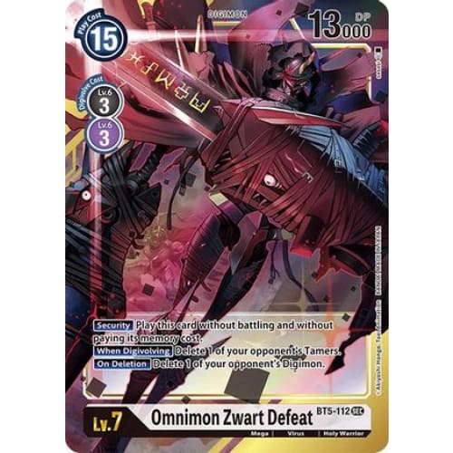 Omnimon Zwart Defeat (Alternate Art) (BT5-112 SEC) Secret