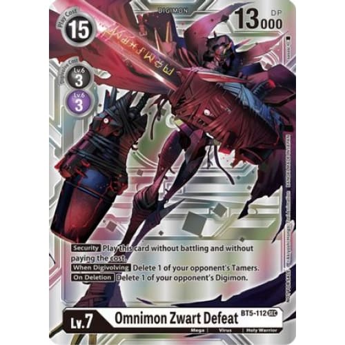 Omnimon Zwart Defeat (Silver Alternate Art) - BT5-112