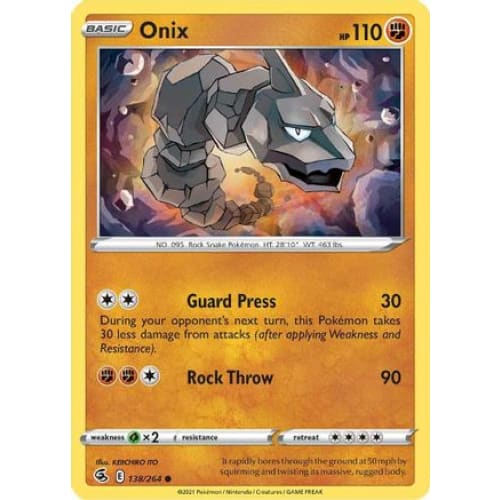 Onix (138/264) Common Reverse Holofoil - Single