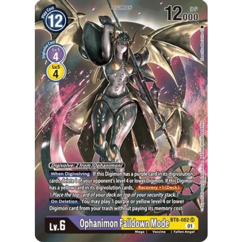 Ophanimon Falldown Mode (Alternate Art) (BT8-082 SR) Super