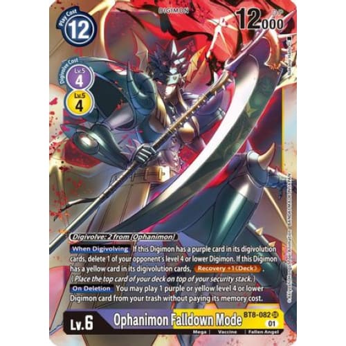 Ophanimon Falldown Mode (BT8-082 SR) Super Rare Foil