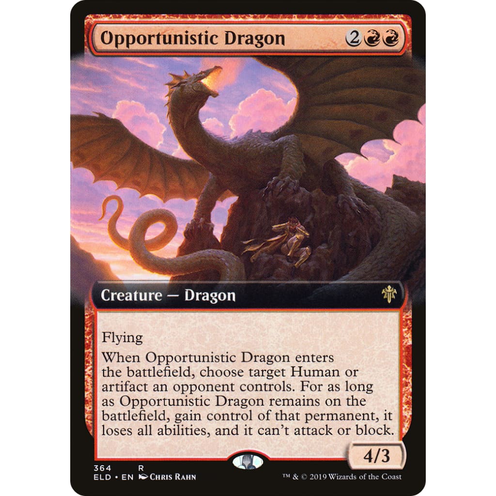 Opportunistic Dragon (ELD-364): (Extended Art) - Single