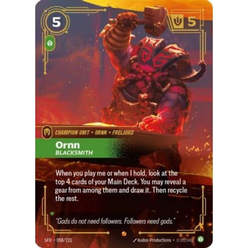 Ornn - Blacksmith (058/221) - Spiritforged Foil - Single