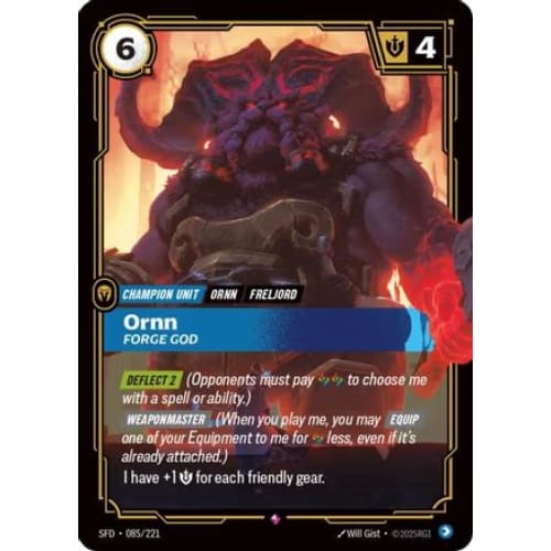 Ornn - Forge God (085/221) - Spiritforged Foil - Single