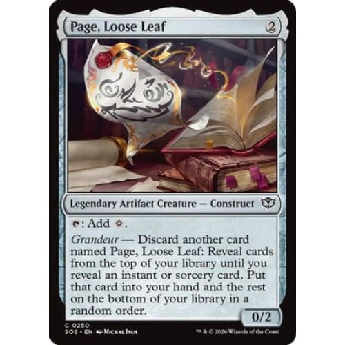 Page Loose Leaf (SOS-250) Foil - Single