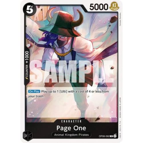 Page One OP08-092 R Two Legends - Single