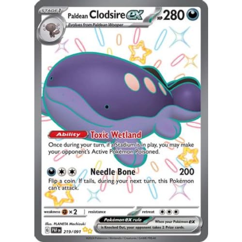 Paldean Clodsire ex (219) Shiny Ultra Rare Holofoil - Single