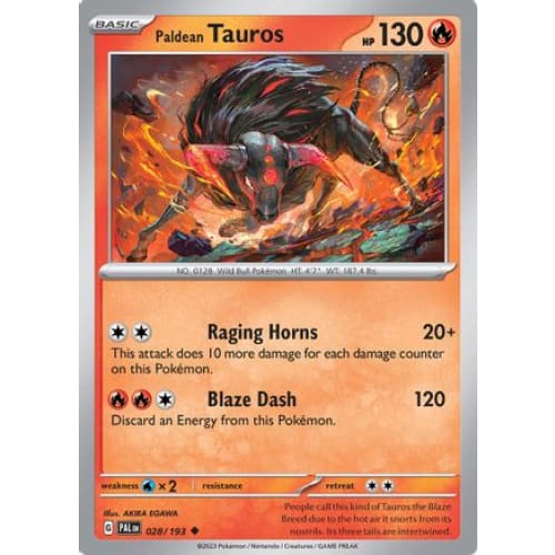Paldean Tauros - 028/193 (28) Uncommon - Single
