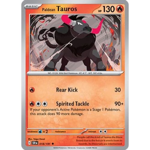 Paldean Tauros (18) Uncommon - Single