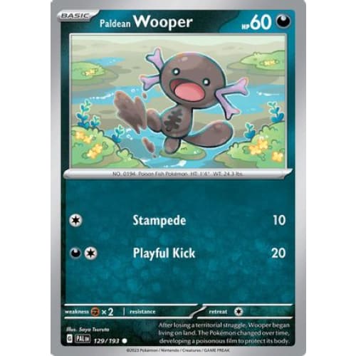 Paldean Wooper - 129/193 (129) Common - Single