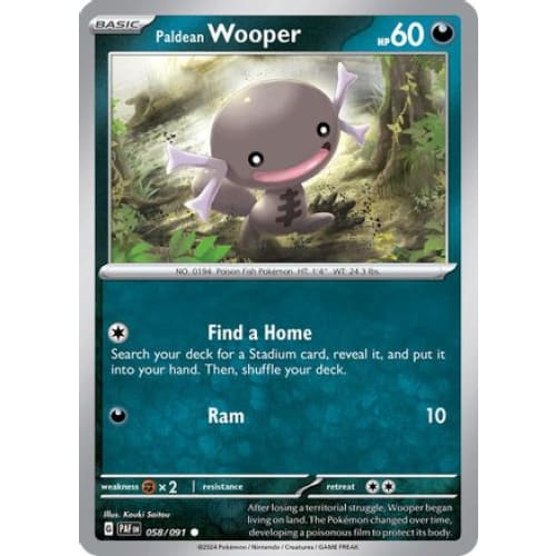 Paldean Wooper (58) Common - Single