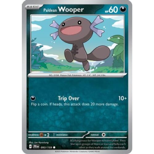 Paldean Wooper (93) Common Reverse Holofoil - Single