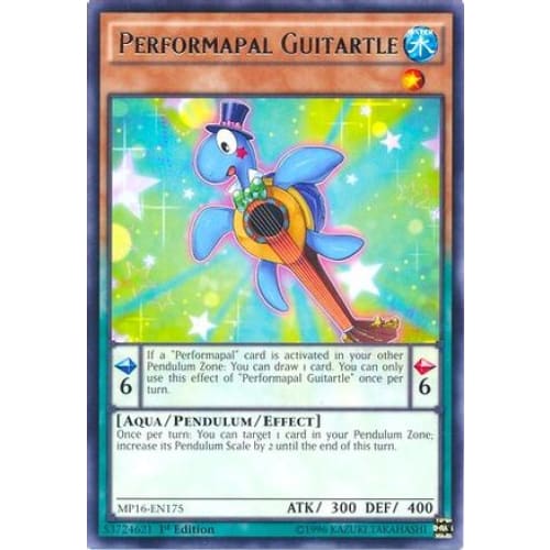 Performapal Guitartle - MP16-EN175 Rare 1st Edition - Single