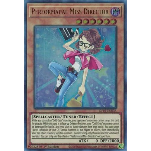 Performapal Miss Director (GFP2-EN035) Ultra Rare 1st