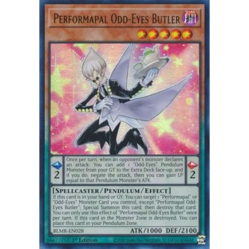 Performapal Odd-Eyes Butler - BLMR-EN028 Ultra Rare 1st