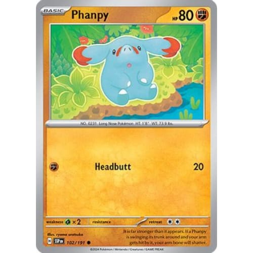 Phanpy (102) Common Reverse Holofoil - Single