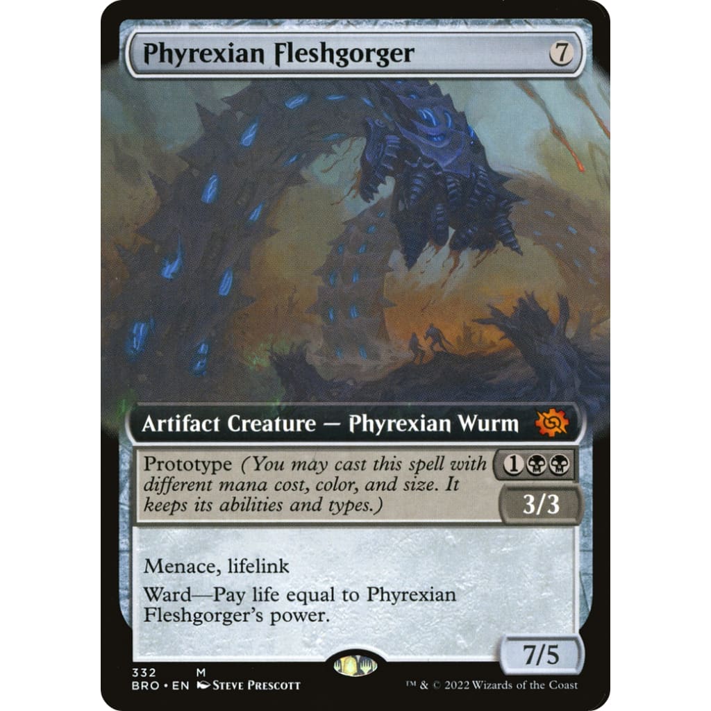 Phyrexian Fleshgorger (BRO-332): (Extended Art) - Single
