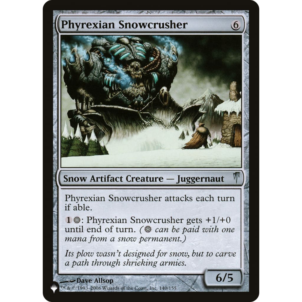 Phyrexian Snowcrusher (PLST-CSP-140) - Single