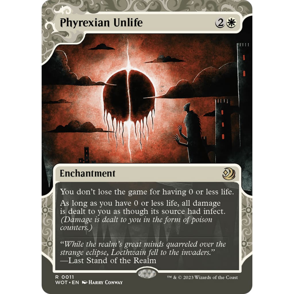 Phyrexian Unlife (WOT-011): (Showcase) (Borderless) Foil