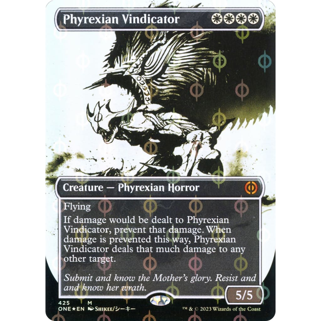 Phyrexian Vindicator (ONE-425): (Showcase) (Borderless)