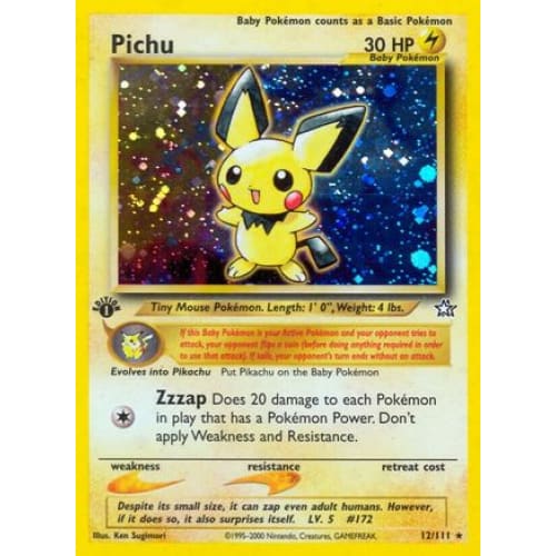 Pichu (012/111) Holo Rare Unlimited Holofoil - Single