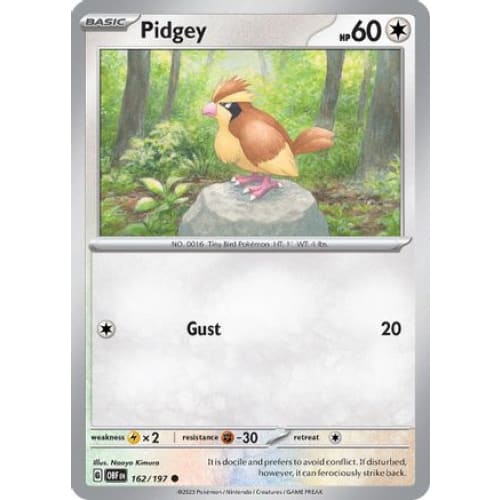 Pidgey (162/197) Common Reverse Holofoil - Single