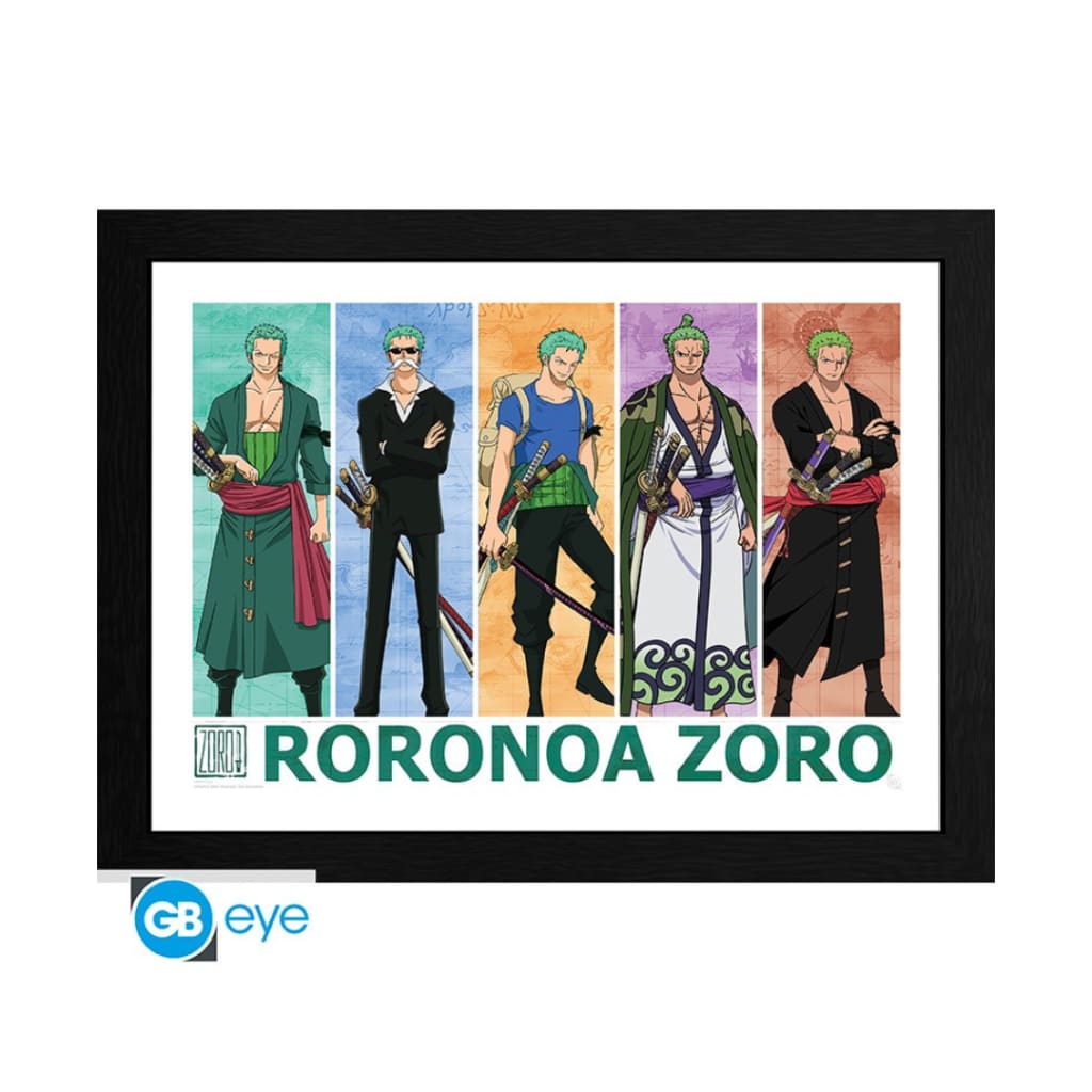 ONE PIECE - Framed print ’Pirate Hunter Zoro’