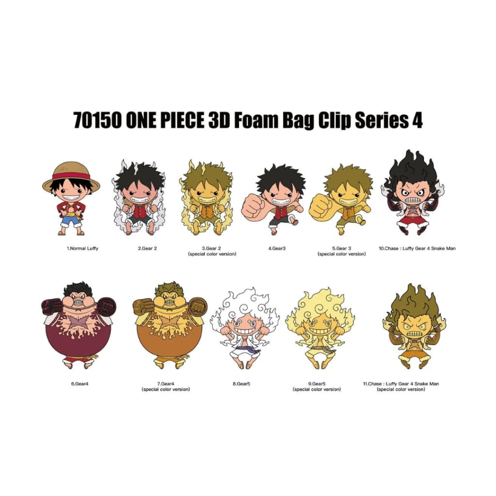 One Piece Series 4 3D Foam Bag Clip