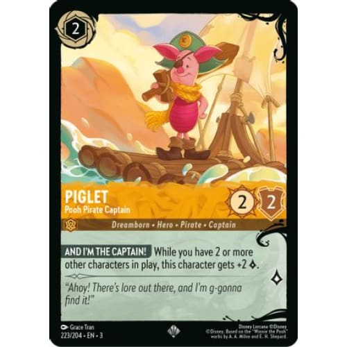Piglet - Pooh Pirate Captain (223/204) - Illumineers Quest