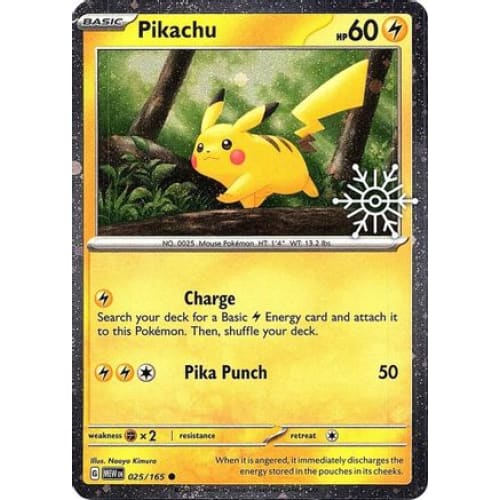 Pikachu - 025/165 (Holiday Calendar) Common - Single