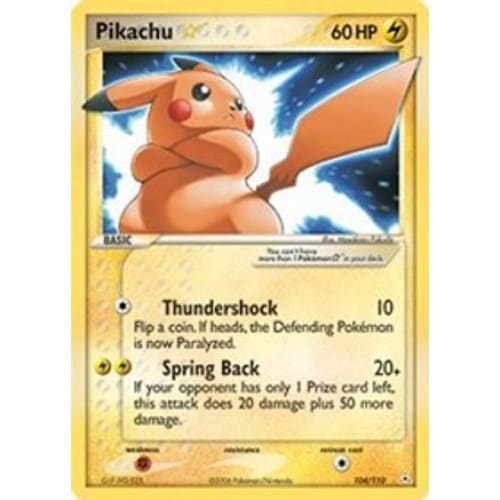 Pikachu ★ (104/110) Holo Rare Holofoil - Single