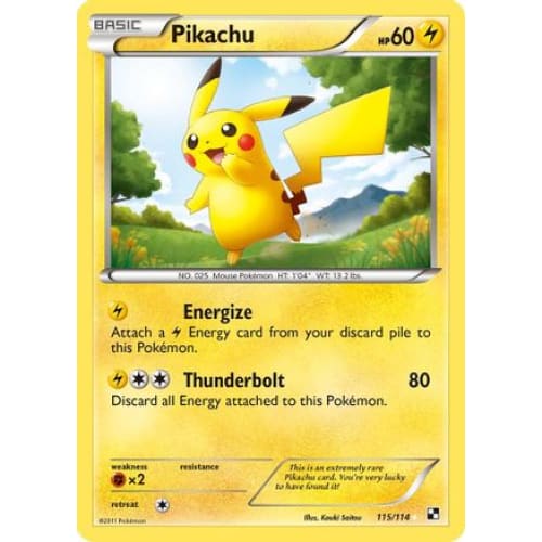 Pikachu (115/114) Secret Rare Holofoil - Single