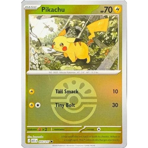 Pikachu (Friend Ball) (55) Common Reverse Holofoil - Single