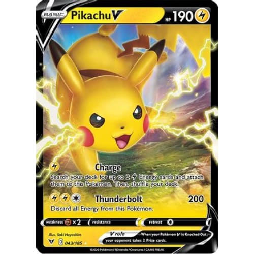 Pikachu V (043/185) Holo Rare Holofoil - Single