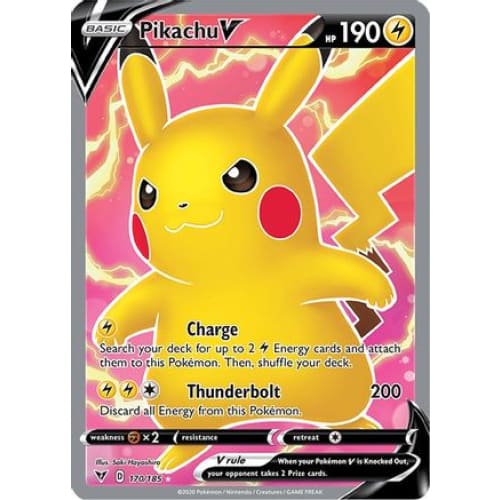 Pikachu V (170/185) Ultra Rare Holofoil - Single